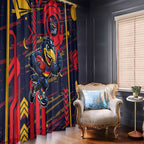 Adelaide Crows Window Curtain Mascot Cartoon Football Illustration Style