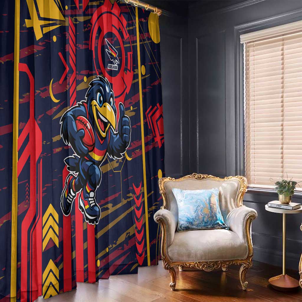 Adelaide Crows Window Curtain Mascot Cartoon Football Illustration Style