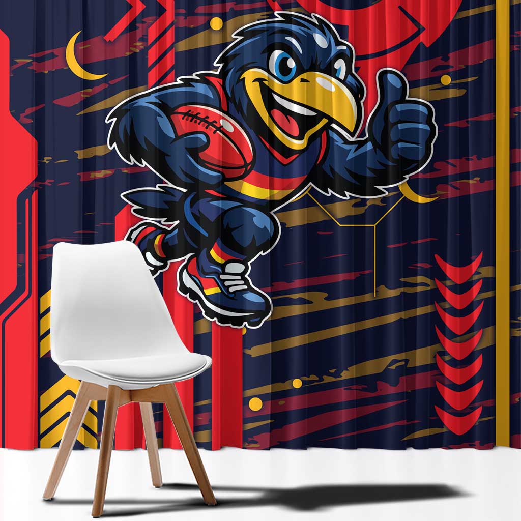 Adelaide Crows Window Curtain Mascot Cartoon Football Illustration Style