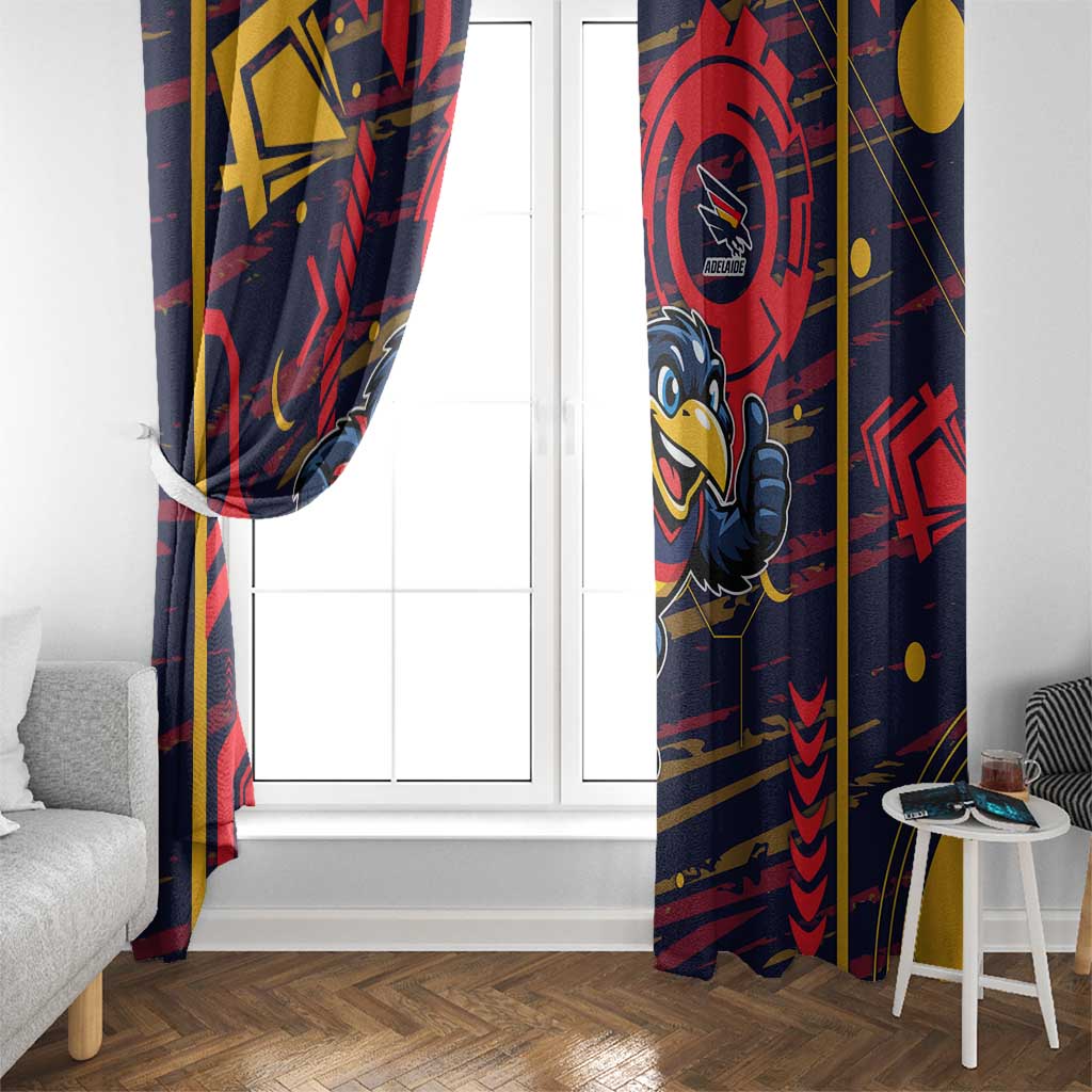 Adelaide Crows Window Curtain Mascot Cartoon Football Illustration Style
