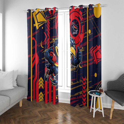 Adelaide Crows Window Curtain Mascot Cartoon Football Illustration Style