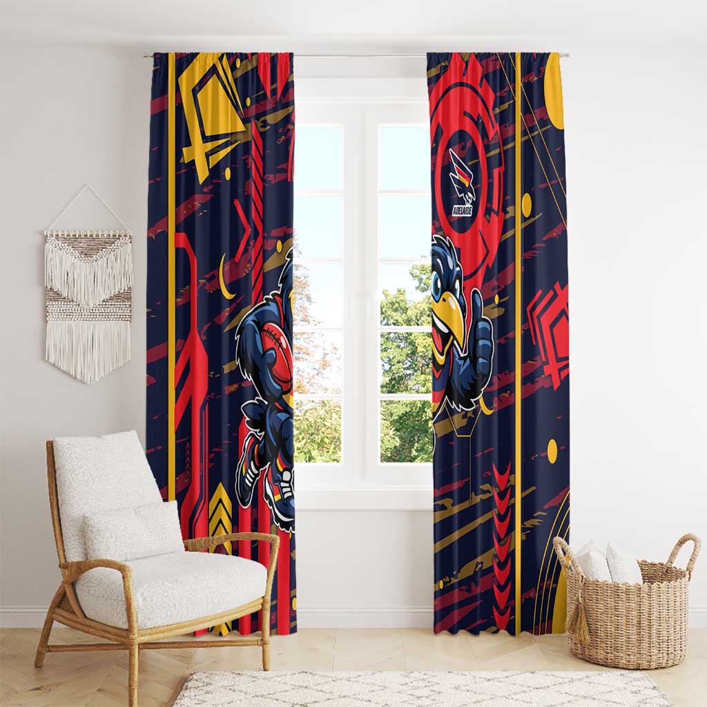 Adelaide Crows Window Curtain Mascot Cartoon Football Illustration Style