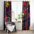 Adelaide Crows Window Curtain Mascot Cartoon Football Illustration Style
