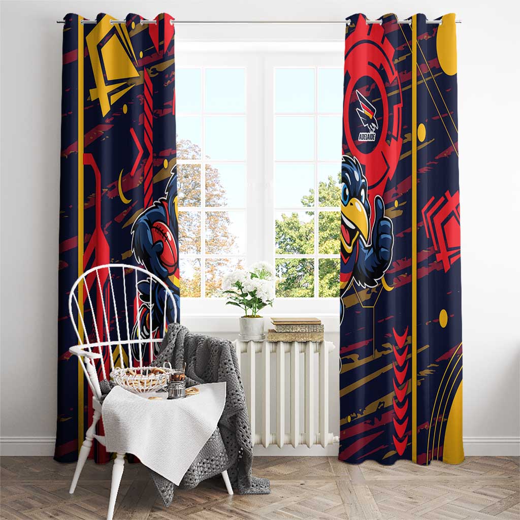 Adelaide Crows Window Curtain Mascot Cartoon Football Illustration Style