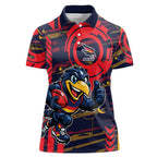Adelaide Crows Women Polo Shirt Mascot Cartoon Football Illustration Style