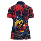 Adelaide Crows Women Polo Shirt Mascot Cartoon Football Illustration Style