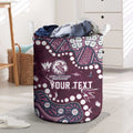 Personalized Manly Warringah Sea Eagles Laundry Basket Aboriginal Pattern with Graffiti Style Design