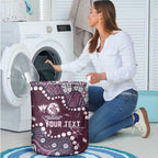 Personalized Manly Warringah Sea Eagles Laundry Basket Aboriginal Pattern with Graffiti Style Design