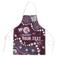 Personalized Manly Warringah Sea Eagles Apron Aboriginal Pattern with Graffiti Style Design