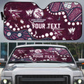 Personalized Manly Warringah Sea Eagles Auto Sun Shade Aboriginal Pattern with Graffiti Style Design