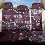 Personalized Manly Warringah Sea Eagles Back Car Seat Cover Aboriginal Pattern with Graffiti Style Design