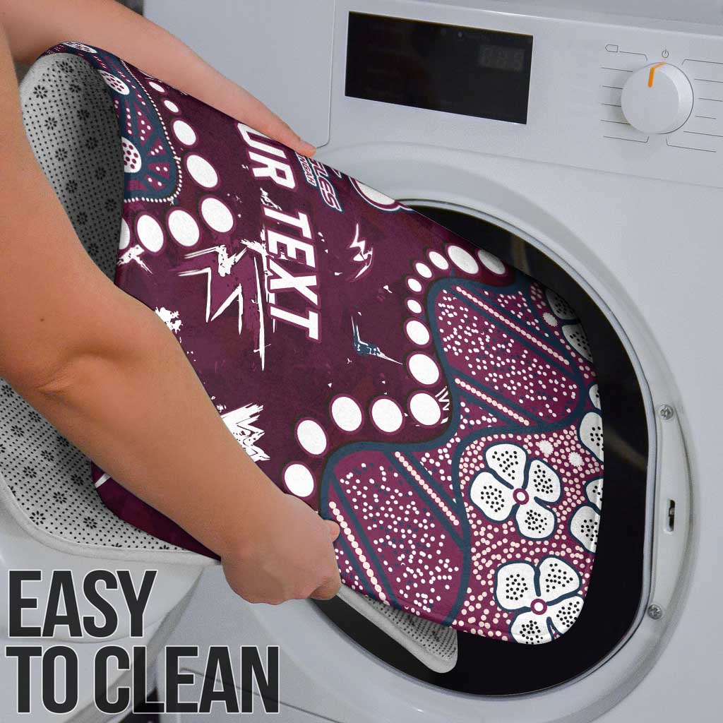 Personalized Manly Warringah Sea Eagles Bathroom Set Aboriginal Pattern with Graffiti Style Design
