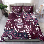 Personalized Manly Warringah Sea Eagles Bedding Set Aboriginal Pattern with Graffiti Style Design