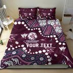 Personalized Manly Warringah Sea Eagles Bedding Set Aboriginal Pattern with Graffiti Style Design
