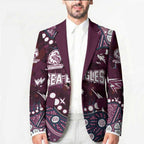Personalized Manly Warringah Sea Eagles Blazer Aboriginal Pattern with Graffiti Style Design