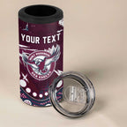 Personalized Manly Warringah Sea Eagles 4 in 1 Can Cooler Tumbler Aboriginal Pattern with Graffiti Style Design