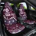 Personalized Manly Warringah Sea Eagles Car Seat Cover Aboriginal Pattern with Graffiti Style Design