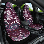 Personalized Manly Warringah Sea Eagles Car Seat Cover Aboriginal Pattern with Graffiti Style Design