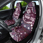 Personalized Manly Warringah Sea Eagles Car Seat Cover Aboriginal Pattern with Graffiti Style Design