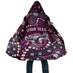 Personalized Manly Warringah Sea Eagles Cloak Aboriginal Pattern with Graffiti Style Design