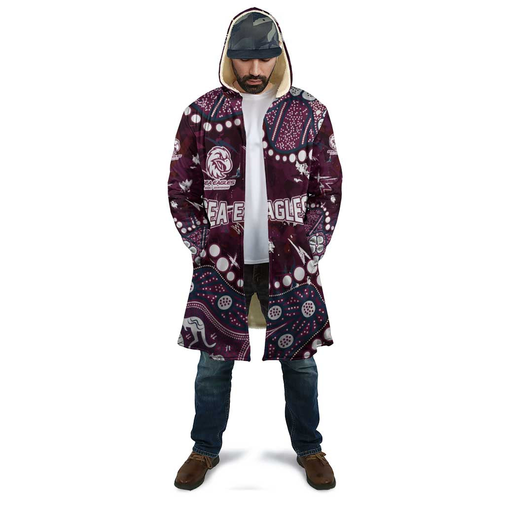 Personalized Manly Warringah Sea Eagles Cloak Aboriginal Pattern with Graffiti Style Design