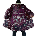 Personalized Manly Warringah Sea Eagles Cloak Aboriginal Pattern with Graffiti Style Design