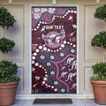 Personalized Manly Warringah Sea Eagles Door Cover Aboriginal Pattern with Graffiti Style Design