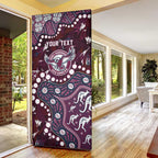 Personalized Manly Warringah Sea Eagles Door Cover Aboriginal Pattern with Graffiti Style Design