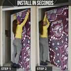 Personalized Manly Warringah Sea Eagles Door Cover Aboriginal Pattern with Graffiti Style Design
