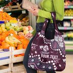 Personalized Manly Warringah Sea Eagles Grocery Bag Aboriginal Pattern with Graffiti Style Design