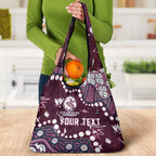 Personalized Manly Warringah Sea Eagles Grocery Bag Aboriginal Pattern with Graffiti Style Design