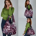 Personalized Manly Warringah Sea Eagles Grocery Bag Aboriginal Pattern with Graffiti Style Design