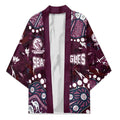 Personalized Manly Warringah Sea Eagles Kimono Aboriginal Pattern with Graffiti Style Design