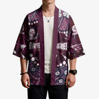 Personalized Manly Warringah Sea Eagles Kimono Aboriginal Pattern with Graffiti Style Design