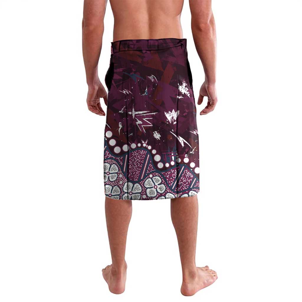Personalized Manly Warringah Sea Eagles Lavalava Aboriginal Pattern with Graffiti Style Design