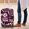 Personalized Manly Warringah Sea Eagles Luggage Cover Aboriginal Pattern with Graffiti Style Design