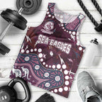 Personalized Manly Warringah Sea Eagles Men Tank Top Aboriginal Pattern with Graffiti Style Design