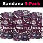 Personalized Manly Warringah Sea Eagles Neck Gaiter Aboriginal Pattern with Graffiti Style Design