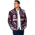 Personalized Manly Warringah Sea Eagles Padded Jacket Aboriginal Pattern with Graffiti Style Design