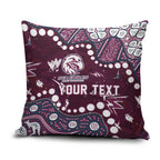 Personalized Manly Warringah Sea Eagles Pillow Cover Aboriginal Pattern with Graffiti Style Design