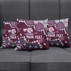 Personalized Manly Warringah Sea Eagles Pillow Cover Aboriginal Pattern with Graffiti Style Design