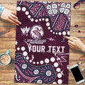 Personalized Manly Warringah Sea Eagles Puzzle Aboriginal Pattern with Graffiti Style Design