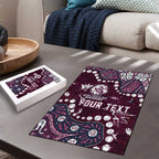 Personalized Manly Warringah Sea Eagles Puzzle Aboriginal Pattern with Graffiti Style Design