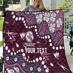 Personalized Manly Warringah Sea Eagles Quilt Aboriginal Pattern with Graffiti Style Design