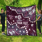Personalized Manly Warringah Sea Eagles Quilt Aboriginal Pattern with Graffiti Style Design