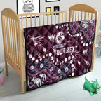 Personalized Manly Warringah Sea Eagles Quilt Aboriginal Pattern with Graffiti Style Design