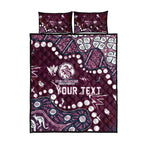 Personalized Manly Warringah Sea Eagles Quilt Bed Set Aboriginal Pattern with Graffiti Style Design