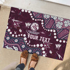Personalized Manly Warringah Sea Eagles Rubber Doormat Aboriginal Pattern with Graffiti Style Design