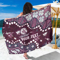 Personalized Manly Warringah Sea Eagles Sarong Aboriginal Pattern with Graffiti Style Design