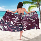 Personalized Manly Warringah Sea Eagles Sarong Aboriginal Pattern with Graffiti Style Design